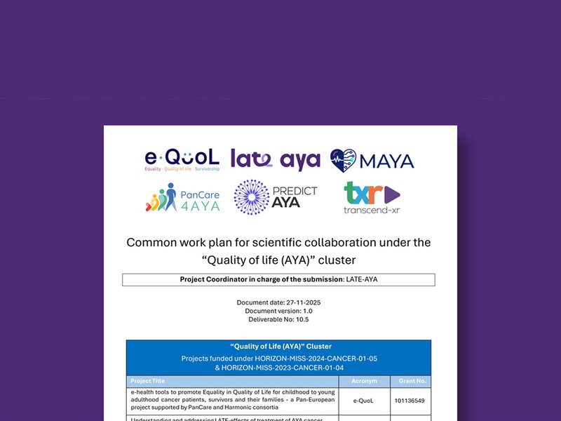Common work plan for scientific collaboration_Common work plan for scientific collaboration under the  “Quality of life (AYA)” cluster